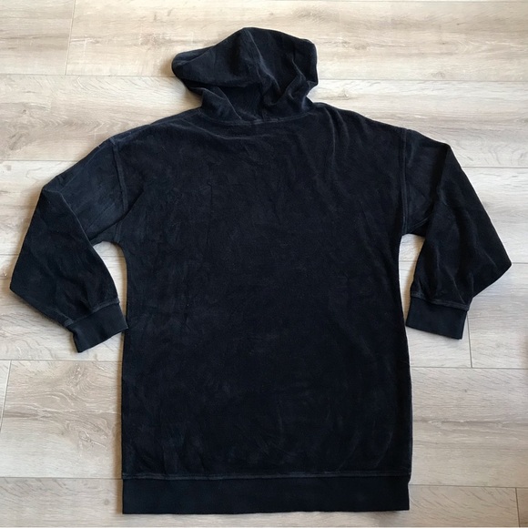 Brunette the label hoodie sweater dress oversized tunic hoodie Elle Velour tunic - Picture 5 of 8